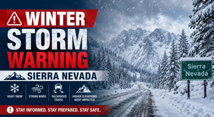 winter storm warning sierra nevada